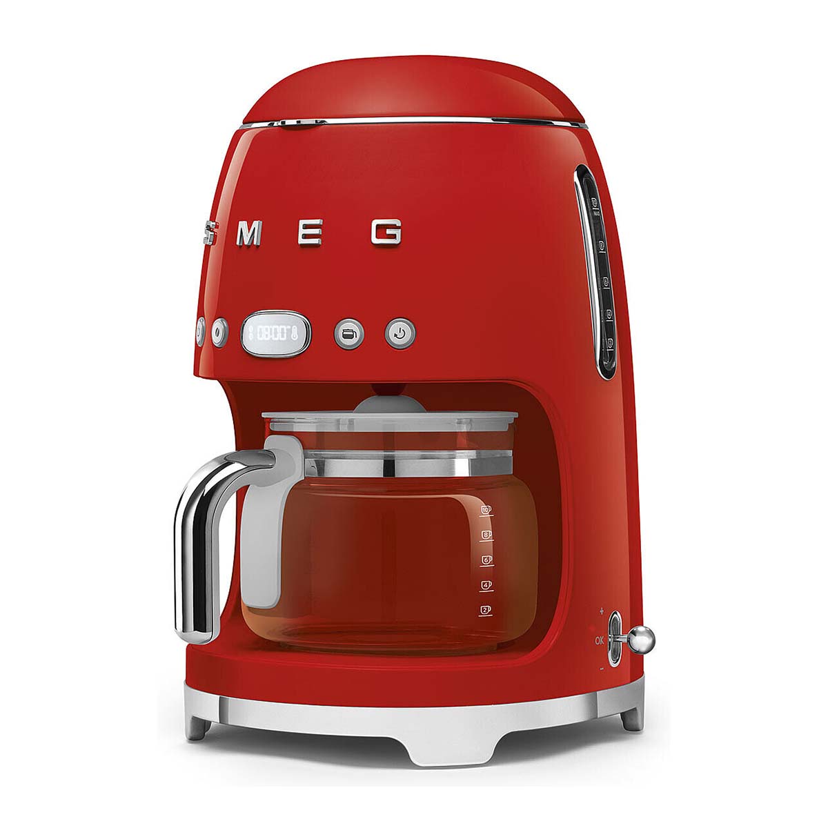 Cafetera de goteo Smeg DCF02RDEU con capacidad para 10 tazas - Rojo Rojo-3