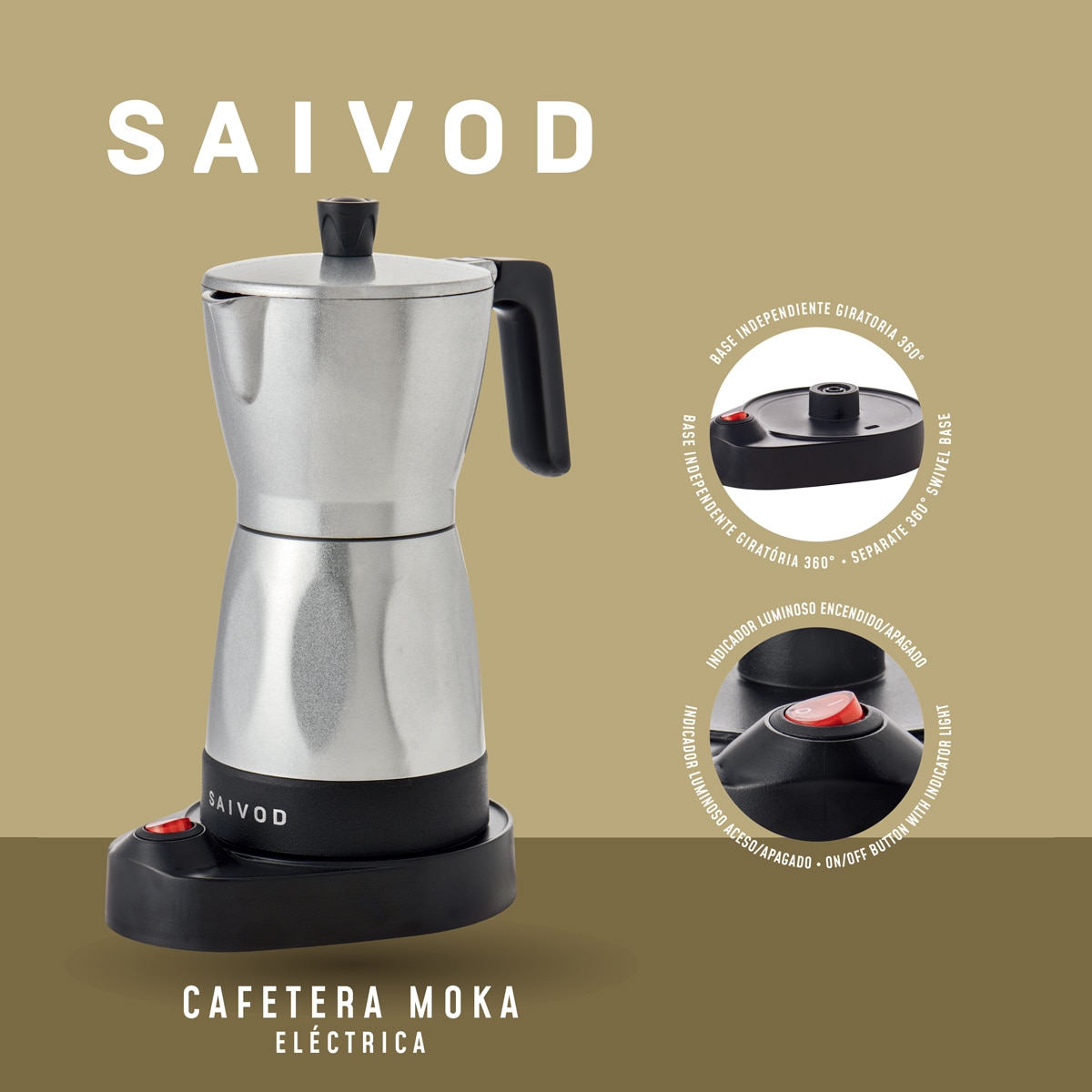 Cafeteira Elétrica Saivod MA302E-05 de 480 W - 6 Chávenas Preto-6