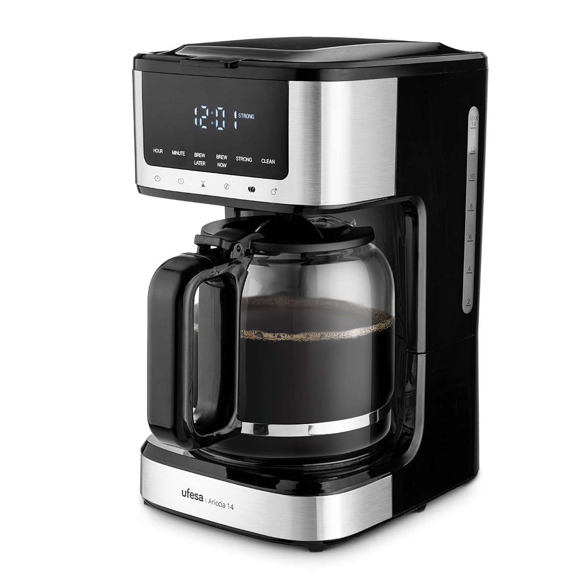 Cafetera Goteo UFESA Ariccia 14 con pantalla táctil Inox-2