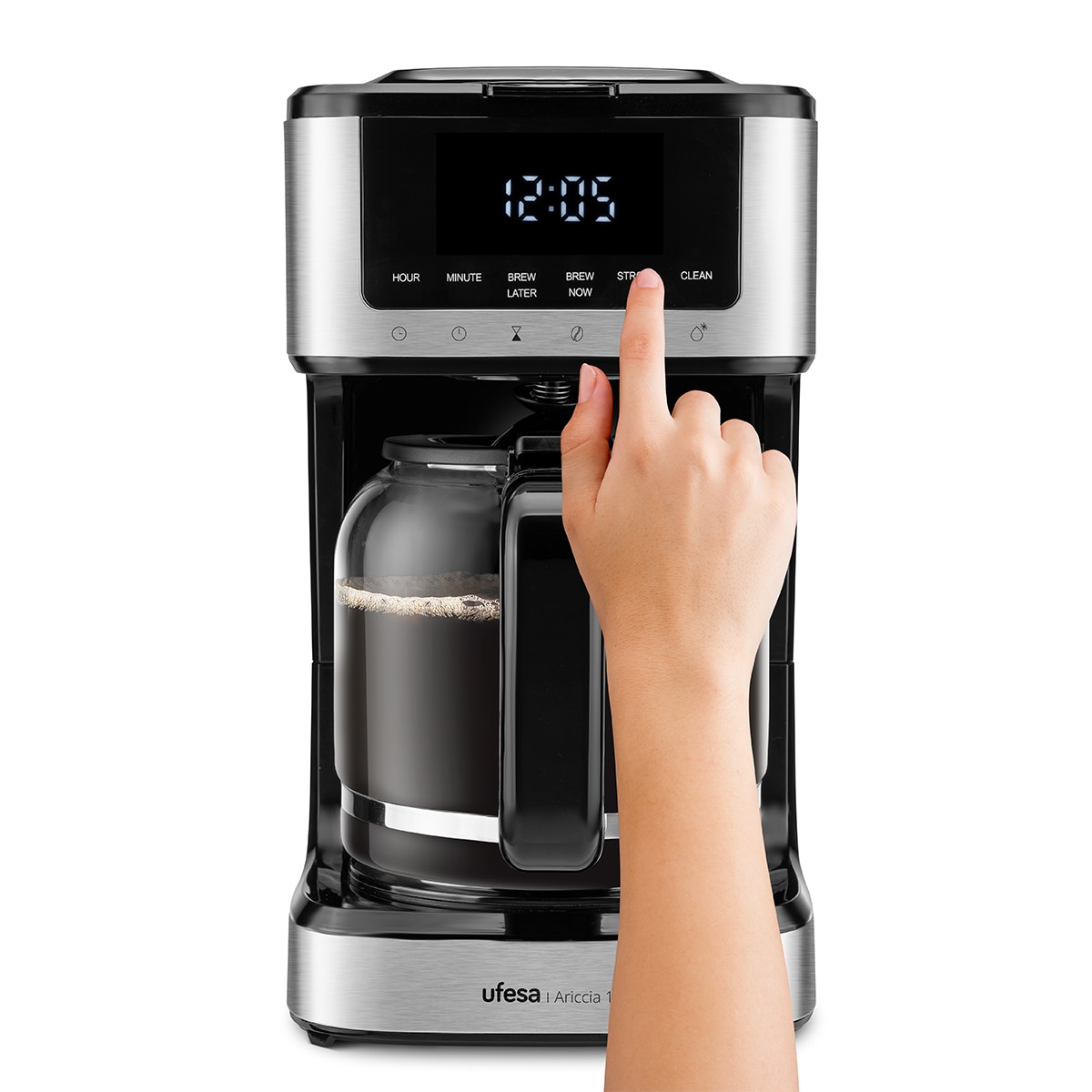 Cafetera Goteo UFESA Ariccia 14 con pantalla táctil Inox-3