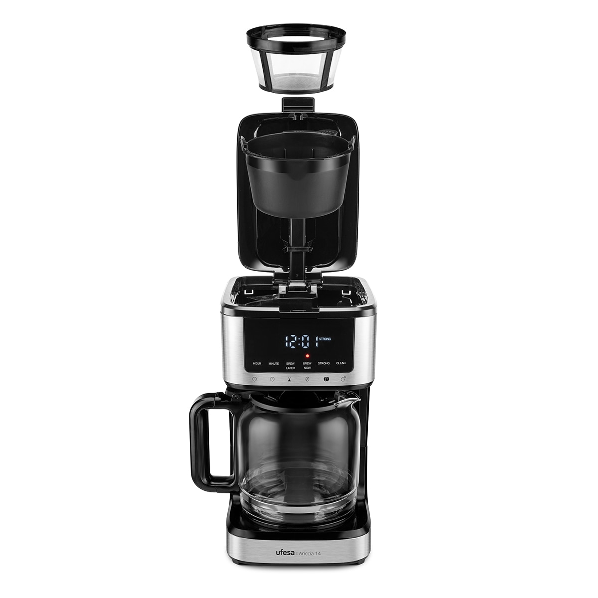 Cafetera Goteo UFESA Ariccia 14 con pantalla táctil Inox-5