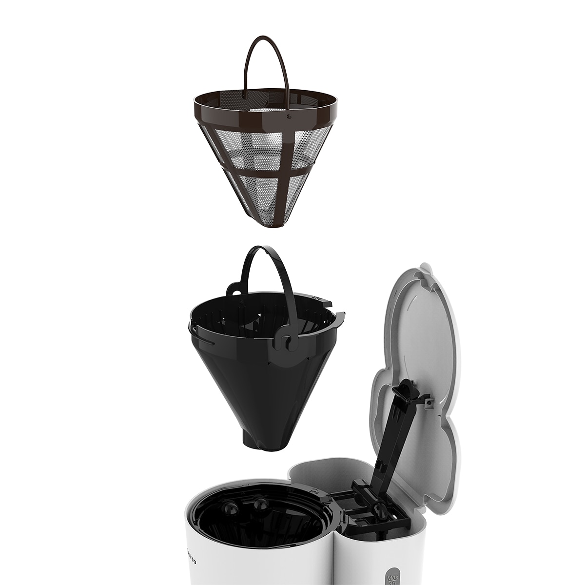 Máquina de Café de Filtro Saivod CM2097 com Capacidade para 10 Chávenas Cinzento-4