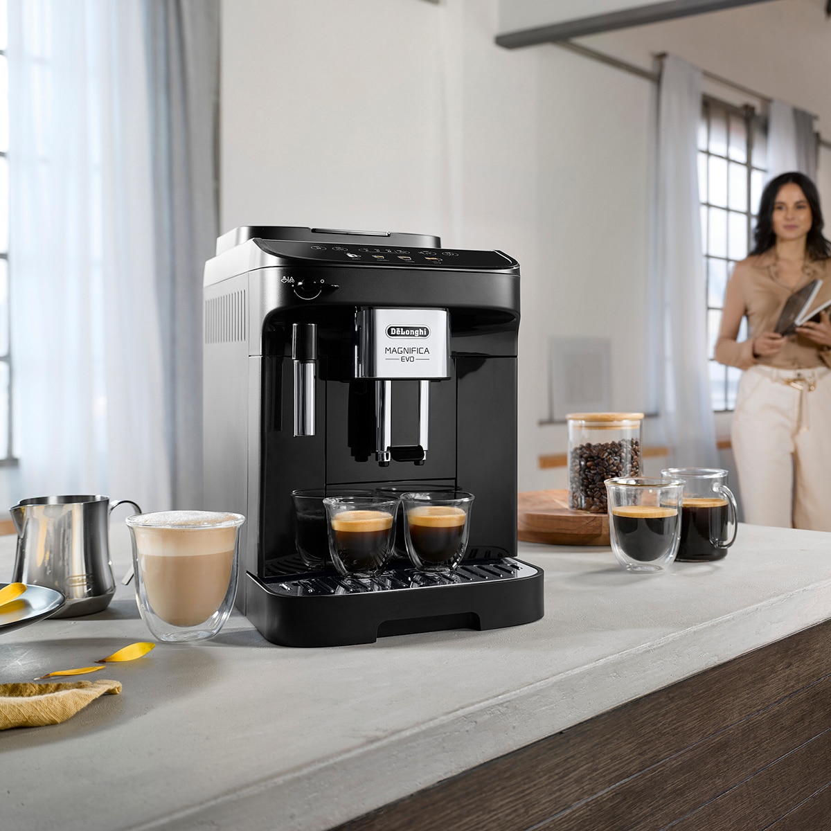 Imagen 7 de Cafetera Superautomática De'Longhi Magnifica Evo ECAM290.21.B con molinillo incorporado - Negro Negro