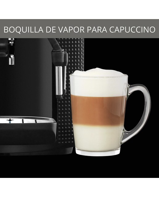 Cafetera superautomática Krups Roma EA81R870 con 3 niveles de temperatura y 3 texturas de molido Negro-4