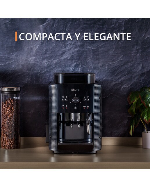 Cafetera superautomática Krups Roma EA81R870 con 3 niveles de temperatura y 3 texturas de molido Negro-6