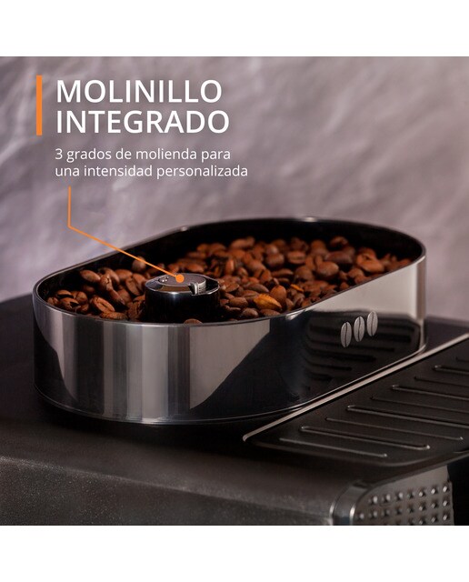 Cafetera superautomática Krups Roma EA81R870 con 3 niveles de temperatura y 3 texturas de molido Negro-8