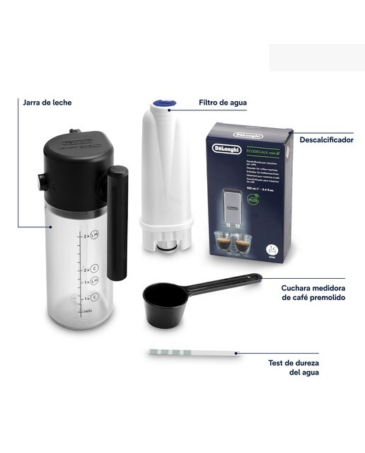 Cafetera Superautomática De´Longhi Magnifica Start ECAM220.60.B con 4 recetas y jarra LatteCrema Hot Negro-4