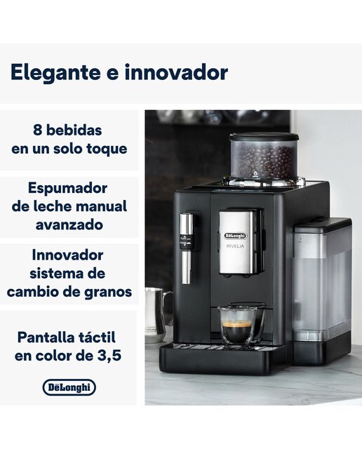 Cafetera Superautomática De'Longhi Rivelia EXAM440.35.B con 2 depósitos de café intercambiables Negro-3
