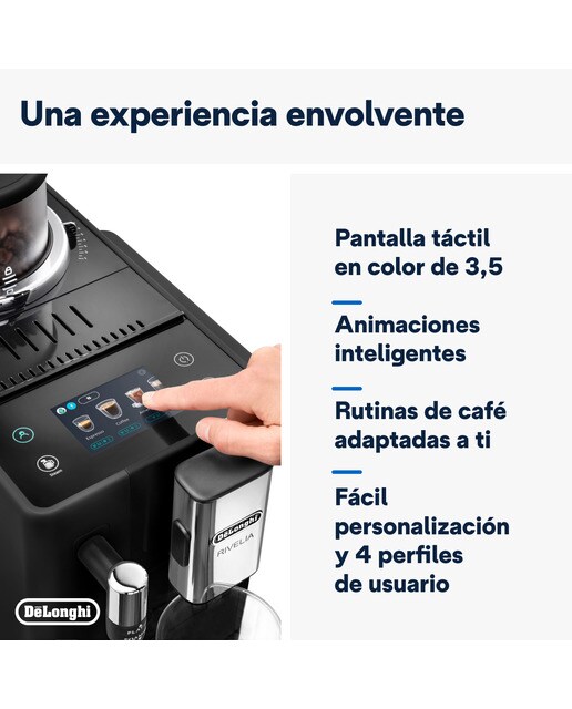 Cafetera Superautomática De'Longhi Rivelia EXAM440.35.B con 2 depósitos de café intercambiables Negro-6