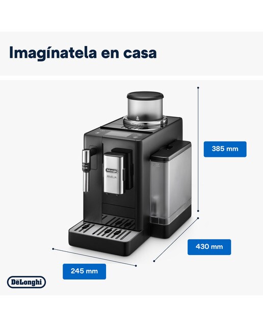 Cafetera Superautomática De'Longhi Rivelia EXAM440.35.B con 2 depósitos de café intercambiables Negro-7