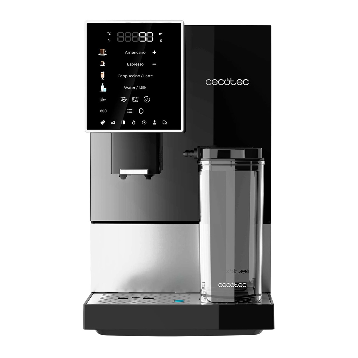 Cafetera superautomática Cecotec Cremmaet Compactccino Black Silver 1800 sistema Thermoblock Negro-1