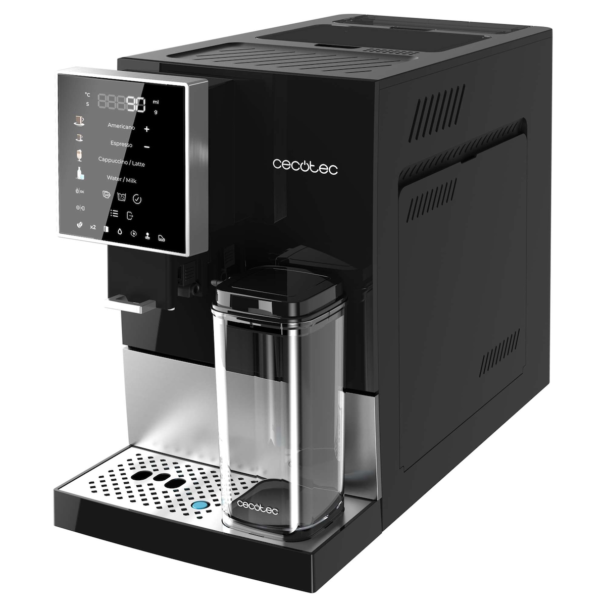 Cafetera superautomática Cecotec Cremmaet Compactccino Black Silver 1800 sistema Thermoblock Negro-2
