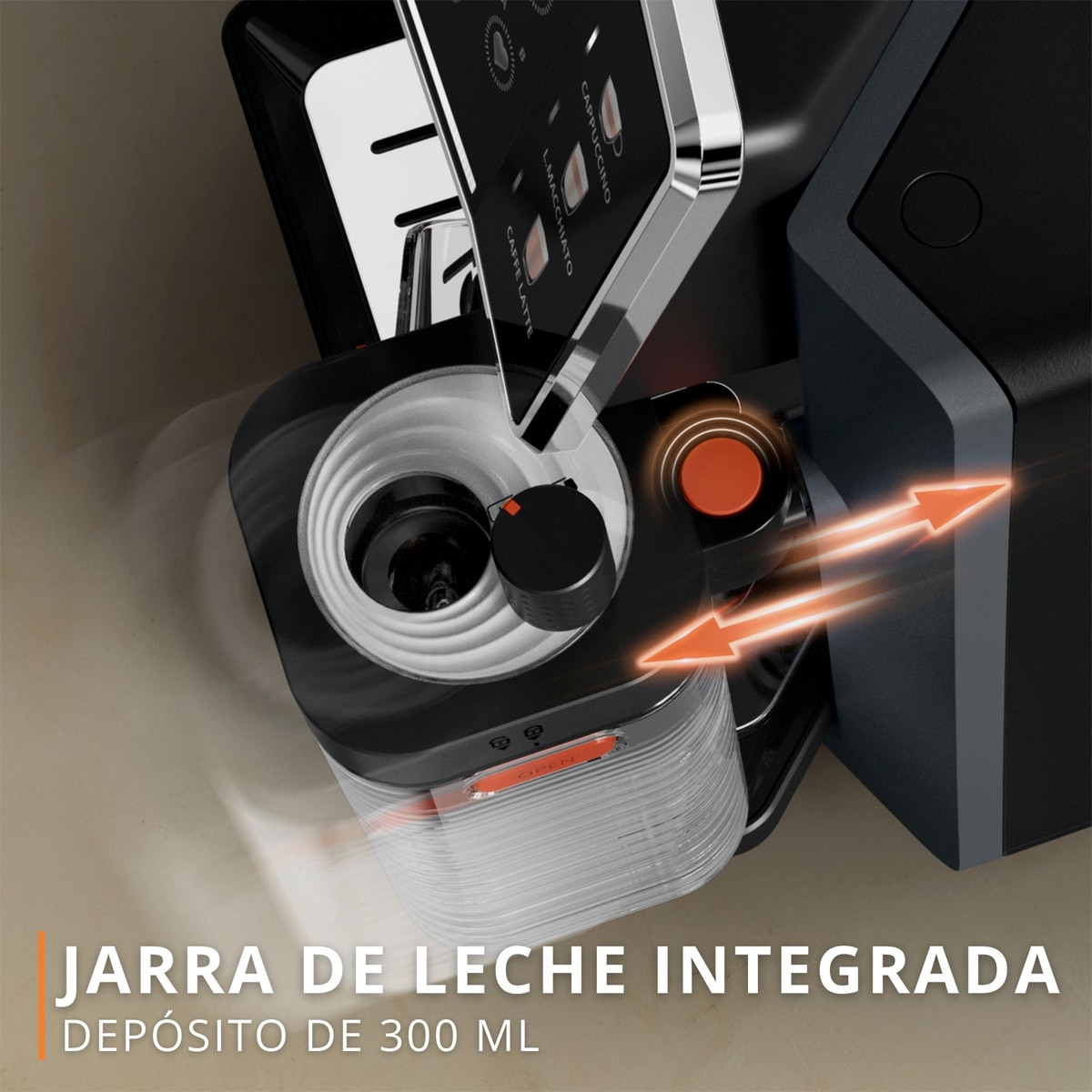 Cafetera Superautomática Krups Sensation Milk EA912B con jarra de leche integrada Gris oscuro-9