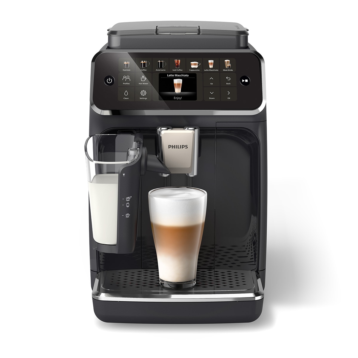 Cafetera Superautomática Philips Serie 4000 con LatteGo Negro-2