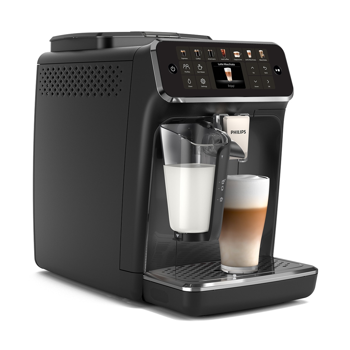Cafetera Superautomática Philips Serie 4000 con LatteGo Negro-4