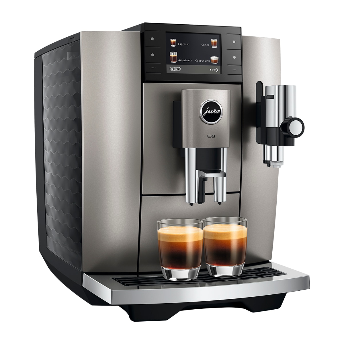 Jura - Cafetera superautomática Jura E8 Midnight Silver (ED), quinta generación del modelo más deseado.