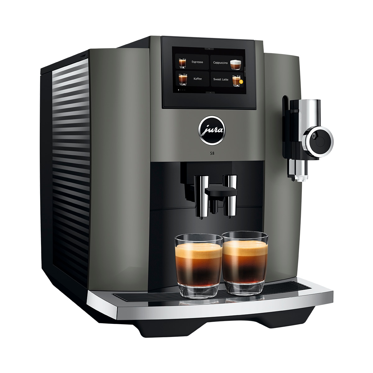 Jura - Cafetera superautomática Jura S8 Dark Inox (EB), el equilibrio de la perfección.