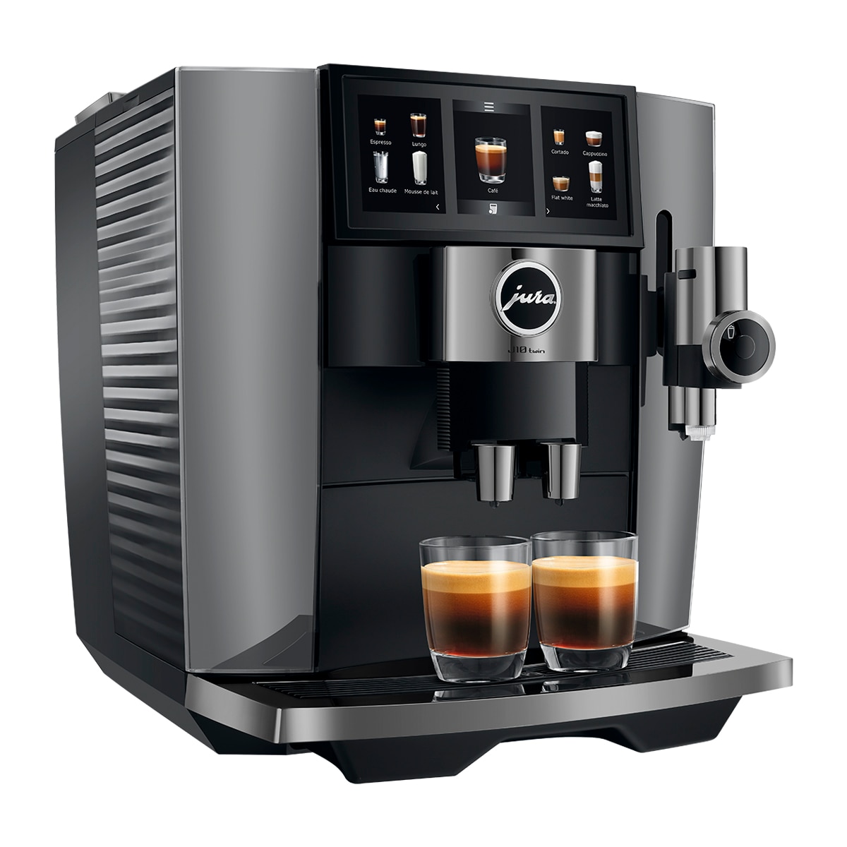 Jura - Cafetera superautomática Jura J10 twin Diamond Onyx (EA), dos molinos para poder escoger.