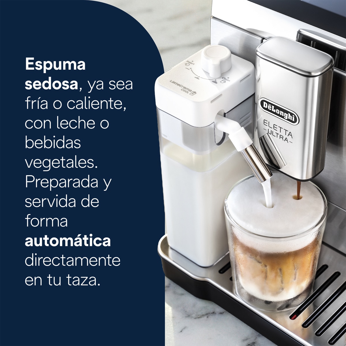Cafetera Superautomática De'Longhi Eletta Ultra ECAM470.85.MB para bebidas frías y calientes - Plata Plata-4