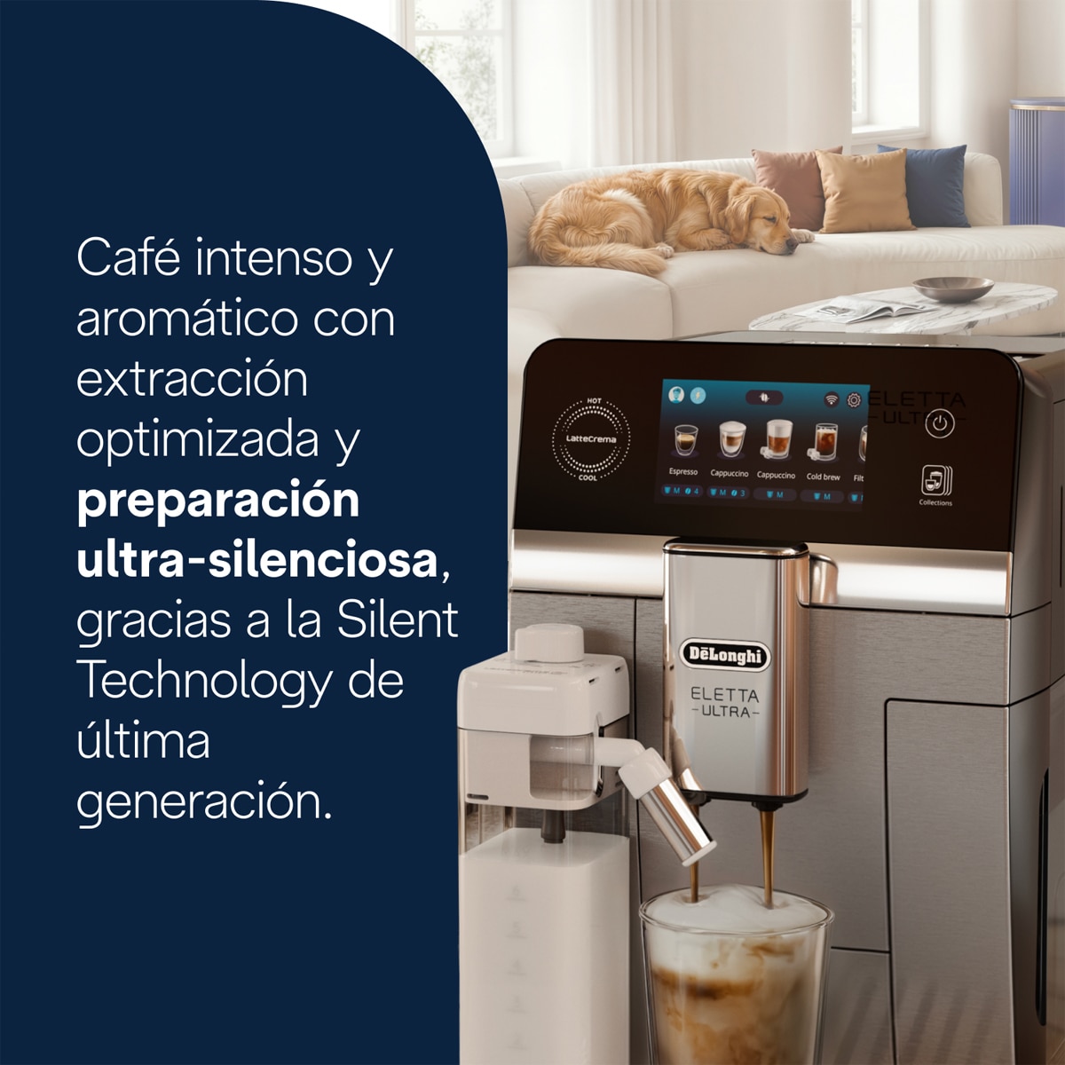 Cafetera Superautomática De'Longhi Eletta Ultra ECAM470.85.MB para bebidas frías y calientes - Plata Plata-5
