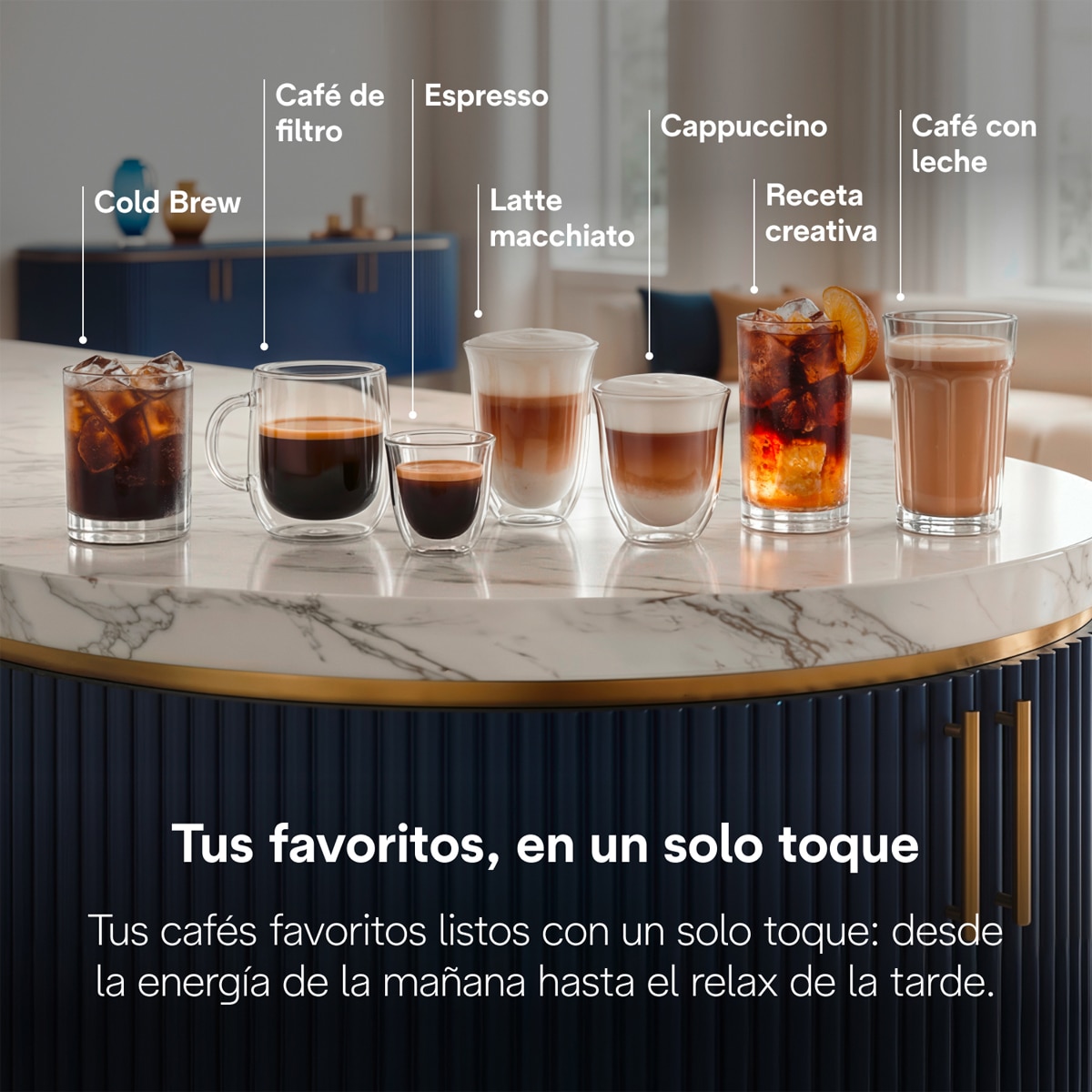 Cafetera Superautomática De'Longhi Eletta Ultra ECAM470.85.MB para bebidas frías y calientes - Plata Plata-6