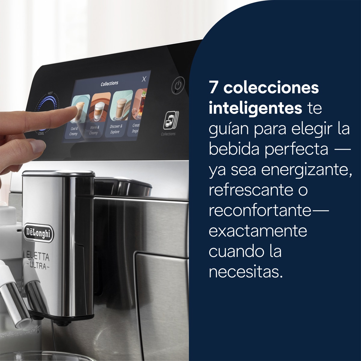 Cafetera Superautomática De'Longhi Eletta Ultra ECAM470.85.MB para bebidas frías y calientes - Plata Plata-7
