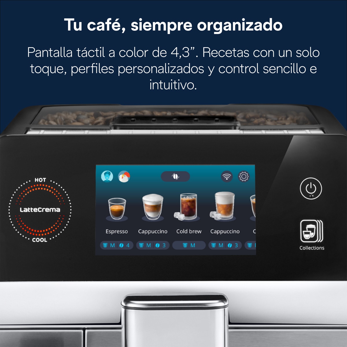 Cafetera Superautomática De'Longhi Eletta Ultra ECAM470.85.MB para bebidas frías y calientes - Plata Plata-8