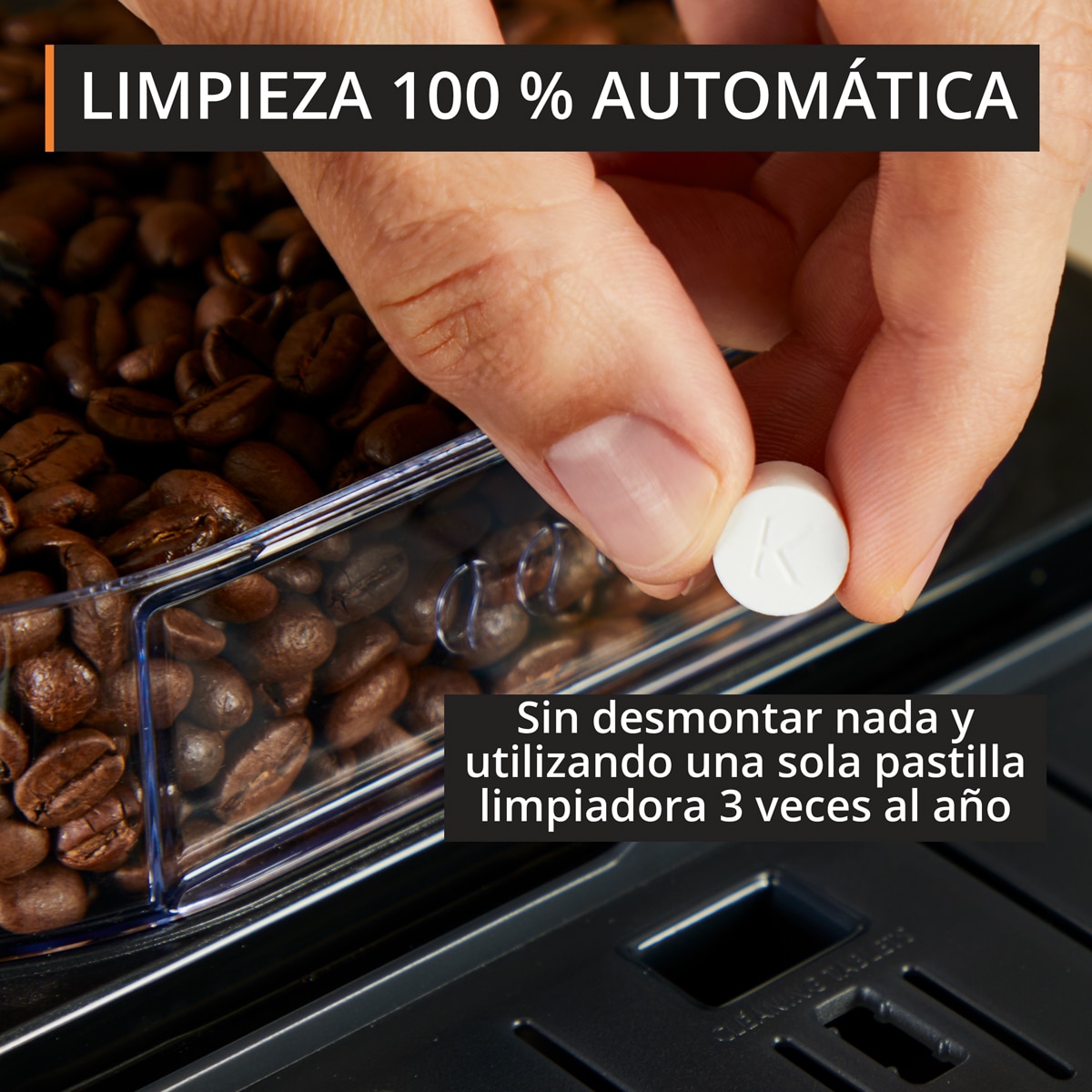 Cafetera superautomática Krups Intensity Milk EA5008 Boquilla de vapor, 4 Bebidas Negro-6