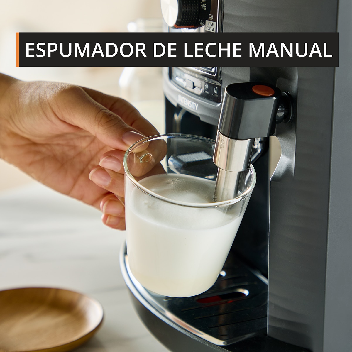 Cafetera superautomática Krups Intensity Milk EA5008 Boquilla de vapor, 4 Bebidas Negro-7