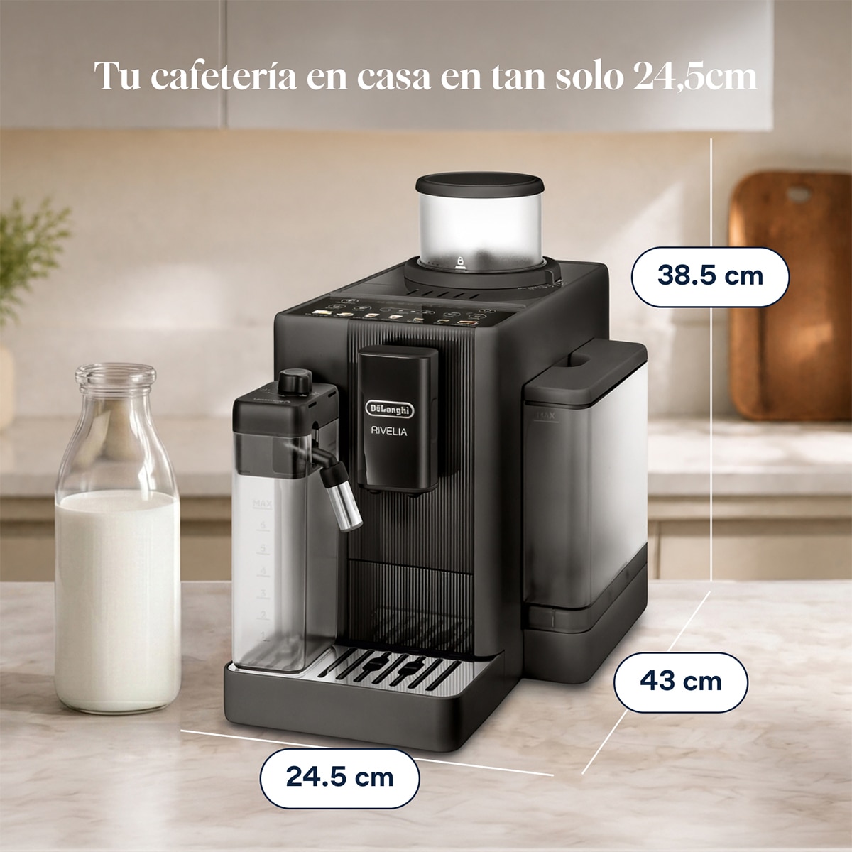 Cafetera Superautomática De´Longhi Rivelia Start EXAM420.55.BXL con Sistema Bean Switch - Negro Negro-3