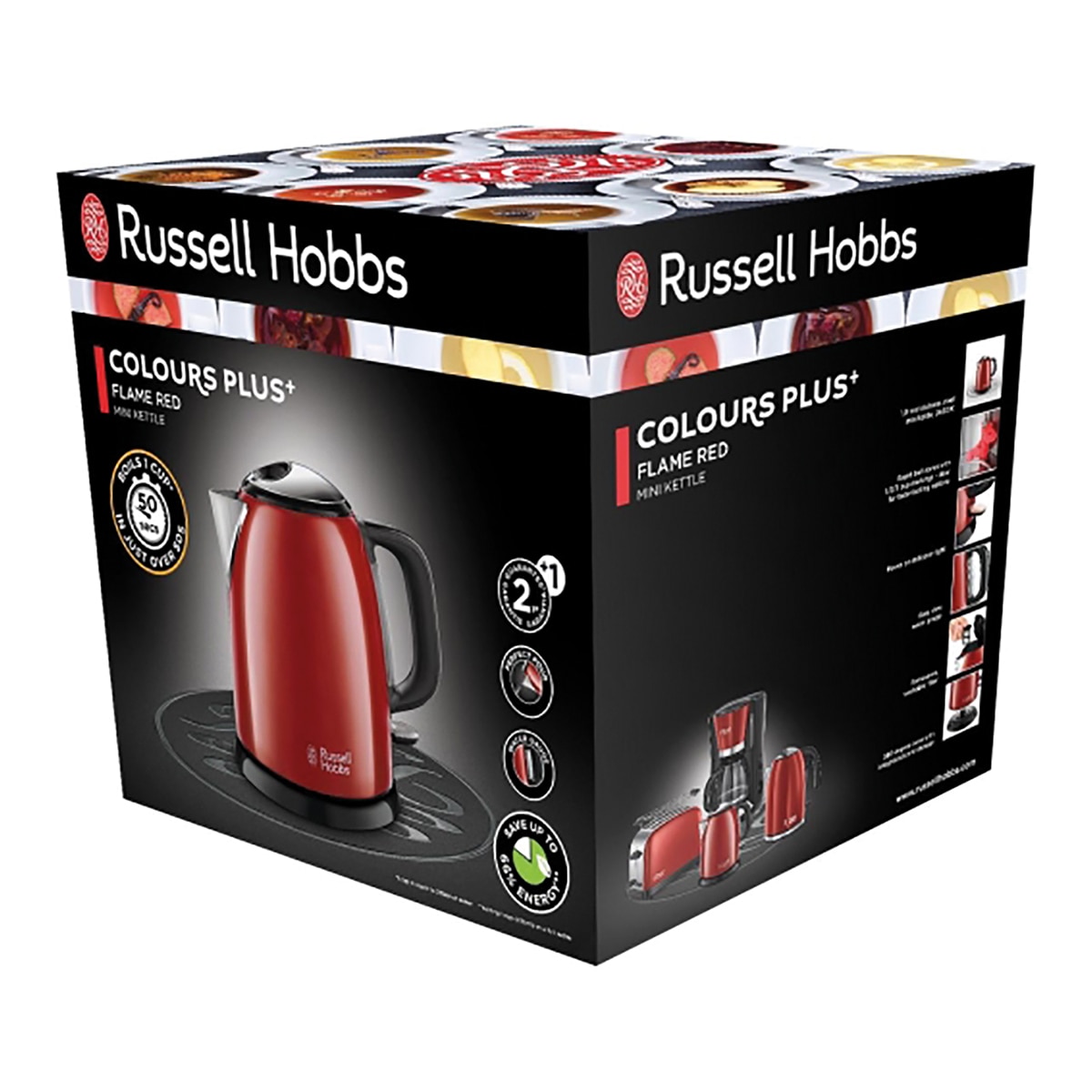 Hervidor Russell Hobbs Mini Colours Plus con capacidad de 1 litro Rojo-5