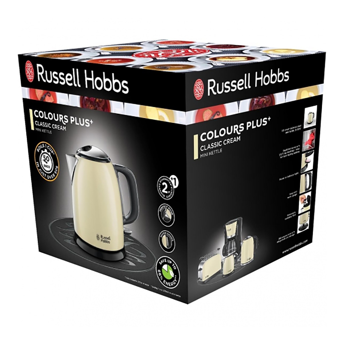 Hervidor Russell Hobbs Mini Colours Plus con capacidad de 1 litro Crema-5