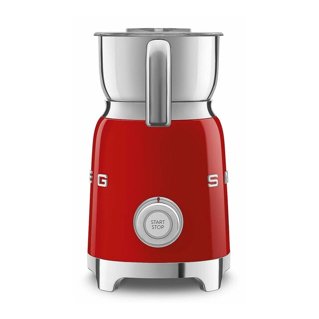 Espumador de leche Smeg MF11RDEU con estética 50`Style y acabado brillante