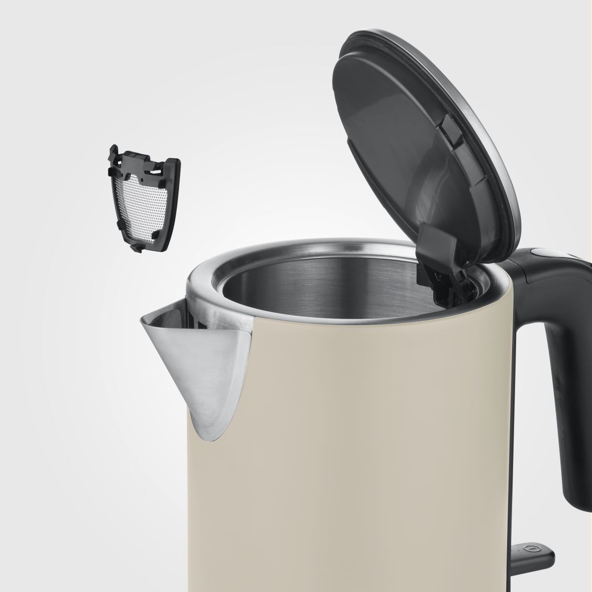 Hervidor de agua Severin 9577 con sistema inalámbrico central de 360° Beige / Negro-2