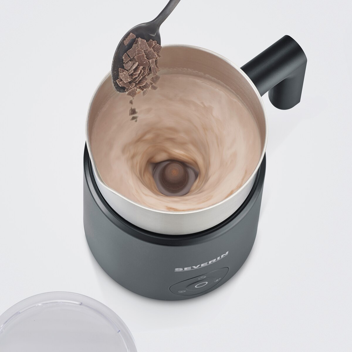 Espumador de leche Severin 3579 con función chocolate - Negro /cepillado /mate/ plateado Negro /cepillado /mate/ plateado-3