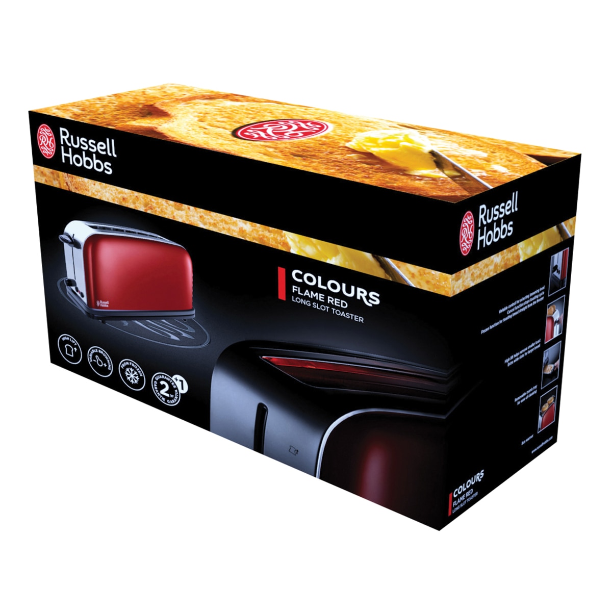 Tostador Russell Hobbs Colours Red con ranura alargada Rojo-2