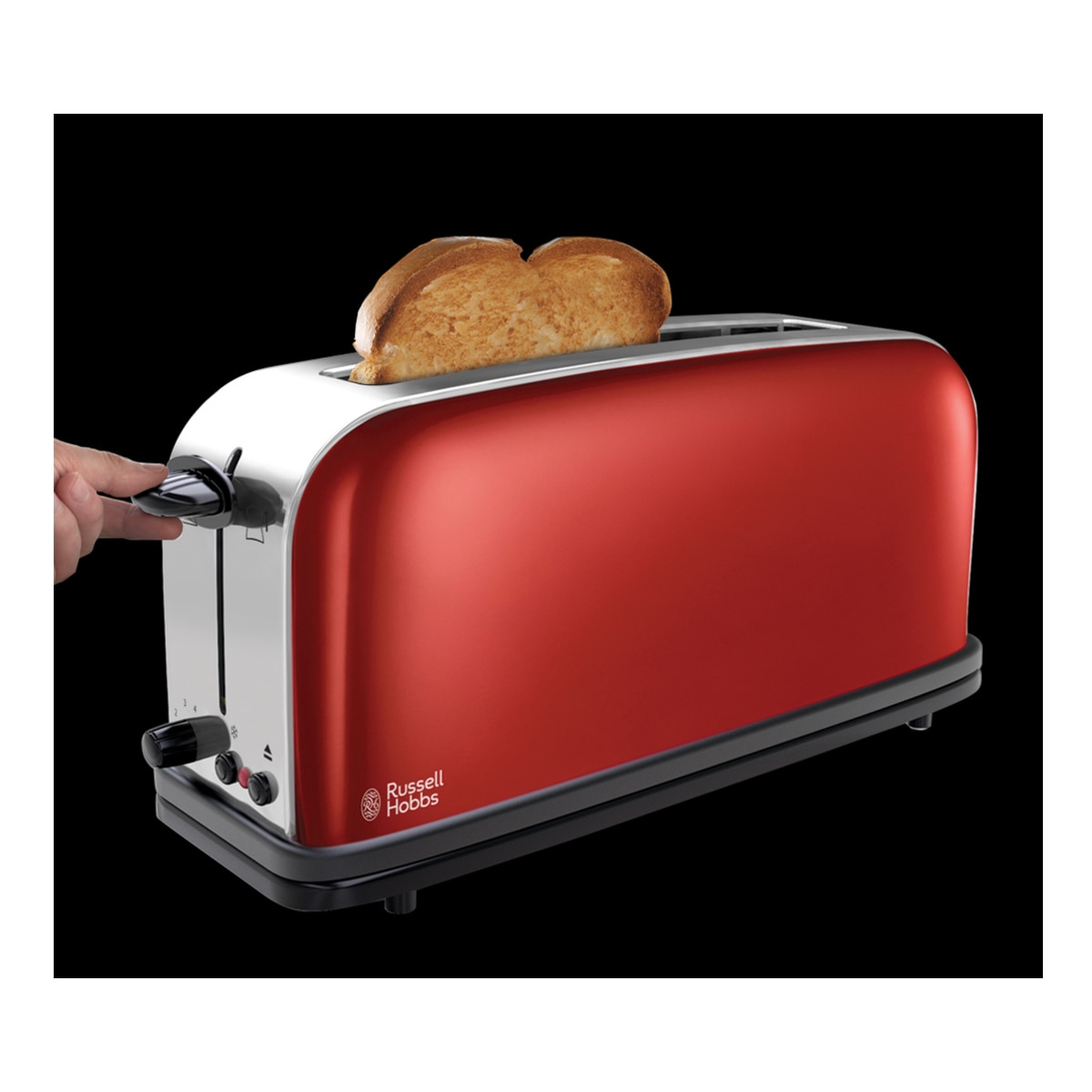 Tostador Russell Hobbs Colours Red con ranura alargada Rojo-3