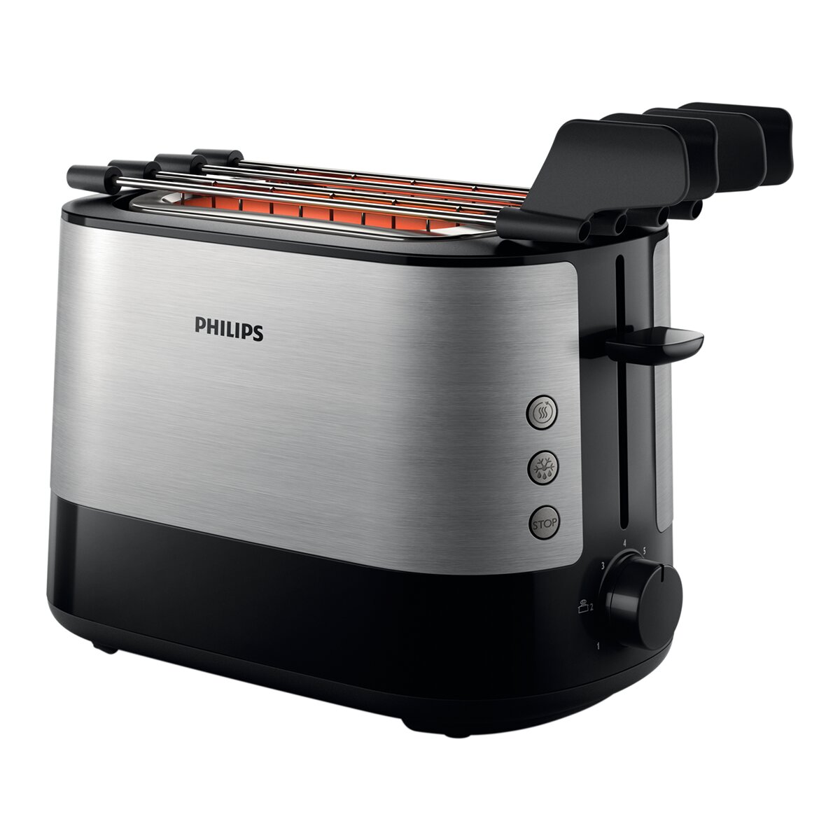 Torradeira Philips HD2639/90 de 730 W com 2 Fendas Curtas Extra-Largas - Inox Inox-2