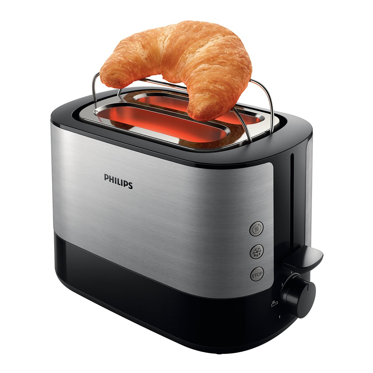 Torradeira Philips HD2639/90 de 730 W com 2 Fendas Curtas Extra-Largas - Inox Inox-3
