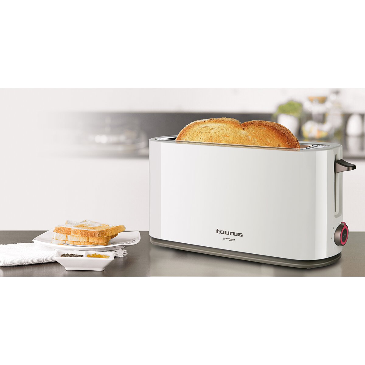 Tostador Taurus Mytoast con ranura larga Blanco-3