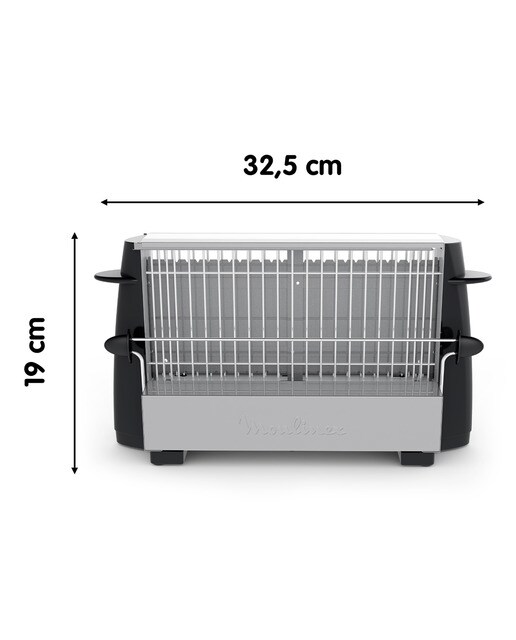 Tostador clásico Moulinex A15453 Multipan para todo tipo de pan, 760 W Negro-3
