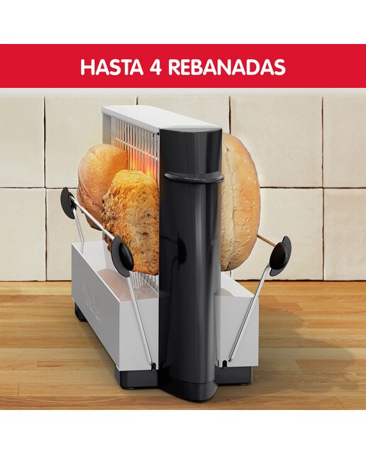 Tostador clásico Moulinex A15453 Multipan para todo tipo de pan, 760 W Negro-6