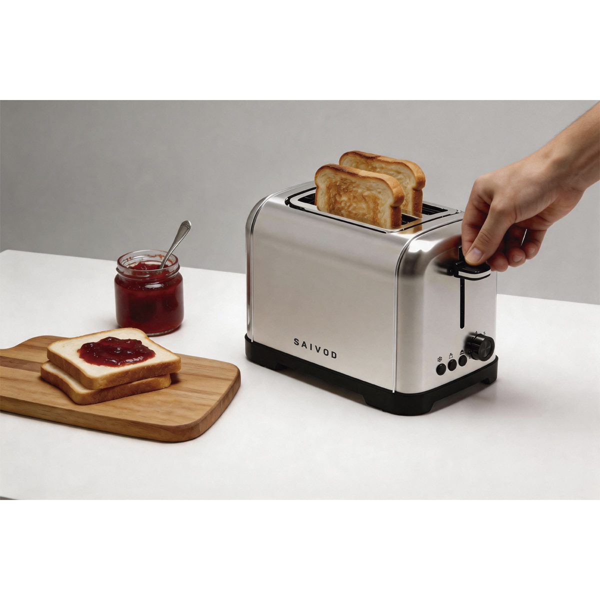 Tostador Saivod ST-2016X con 2 ranuras Inoxidable cepillado-6