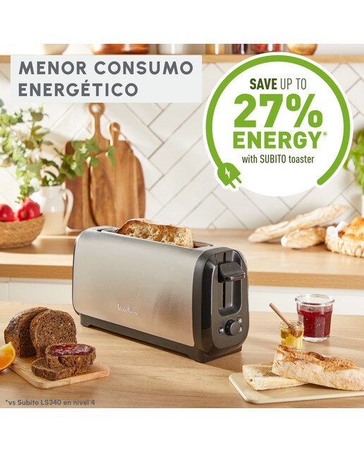 Tostador Moulinex Subito LS5S0D con ranura larga Inox-5