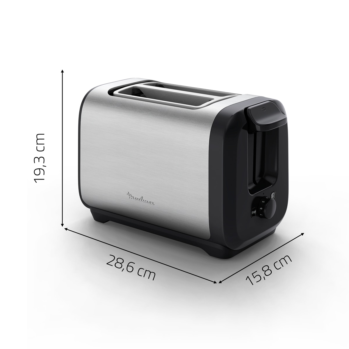 Tostador Moulinex Subito LT5S0D Inox, 2 ranuras, tuesta más rápido Inox-2