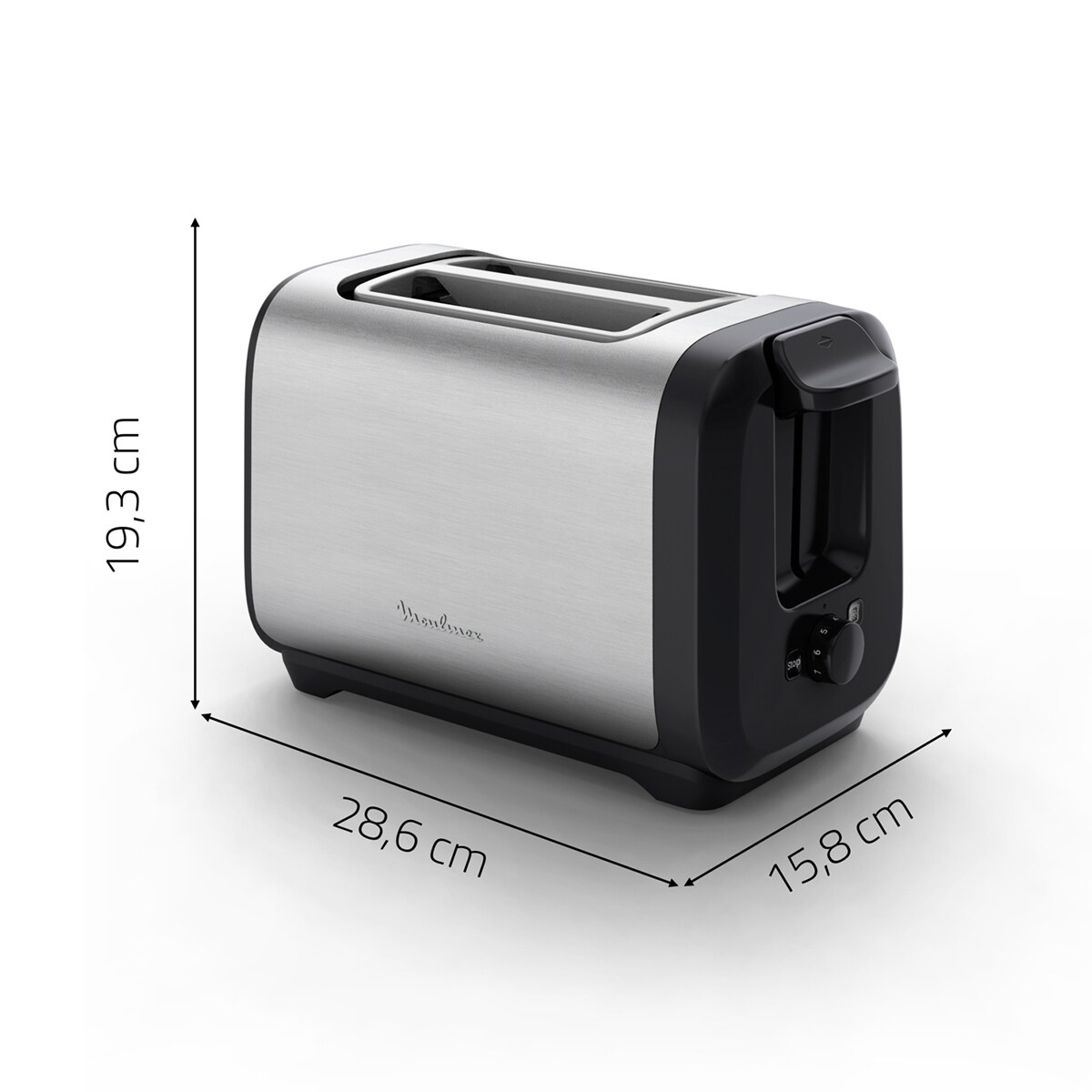 Tostador Moulinex Subito LT5S0D Inox, 2 ranuras, tuesta más rápido Inox-2