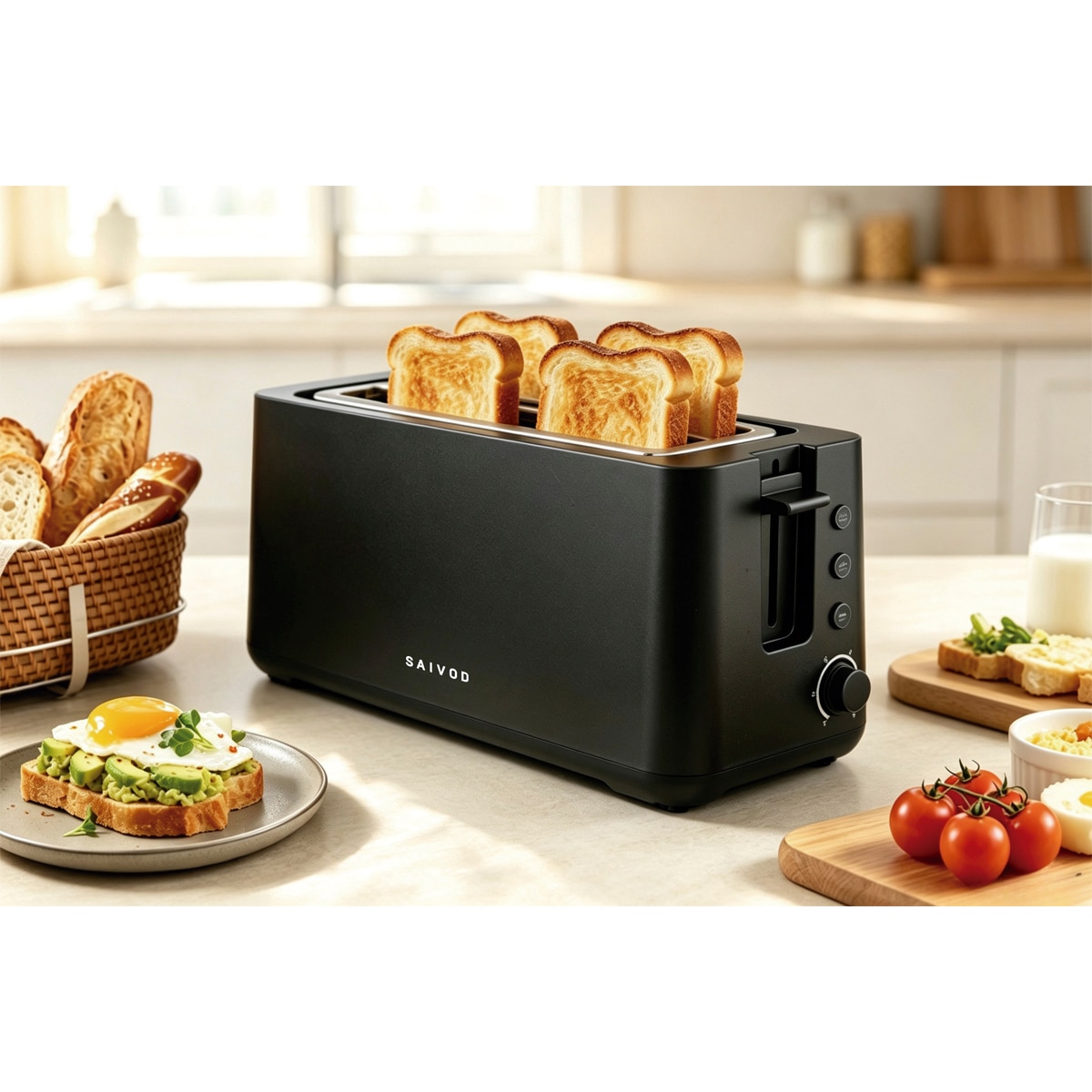 Tostador Saivod TDL-126 1400W con 2 ranuras - Negro Negro-7