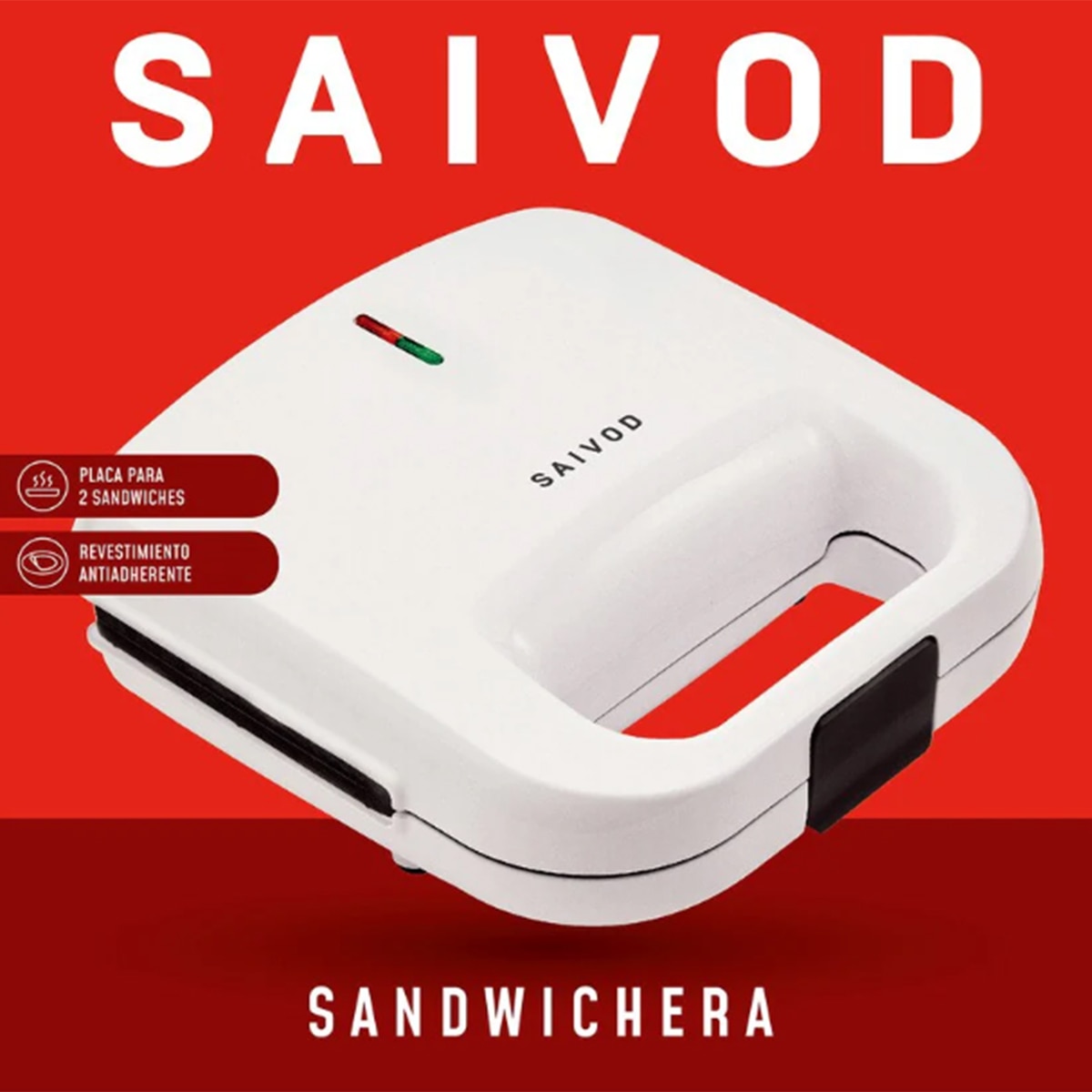 Sandwicheira Saivod Y-8001 com Termostato Temperatura Automático de 750 W - Branco Branco-3