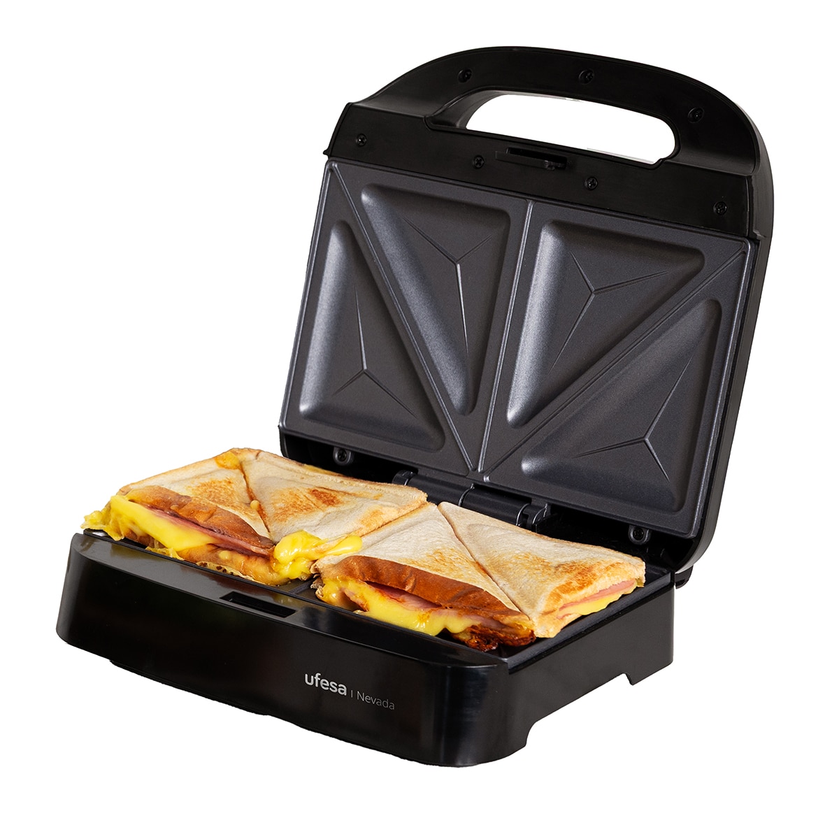 Sandwichera Ufesa Nevada diseño triangular Negro-4