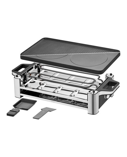 Raclette WMF Lono 3 en 1 Raclette, grill y crepera para 8 personas Negro / Gris-2